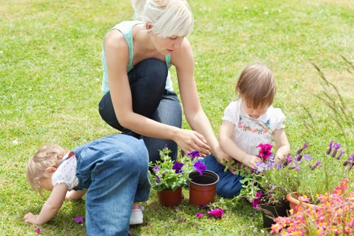 Professional gardener at work in Knightsbridge